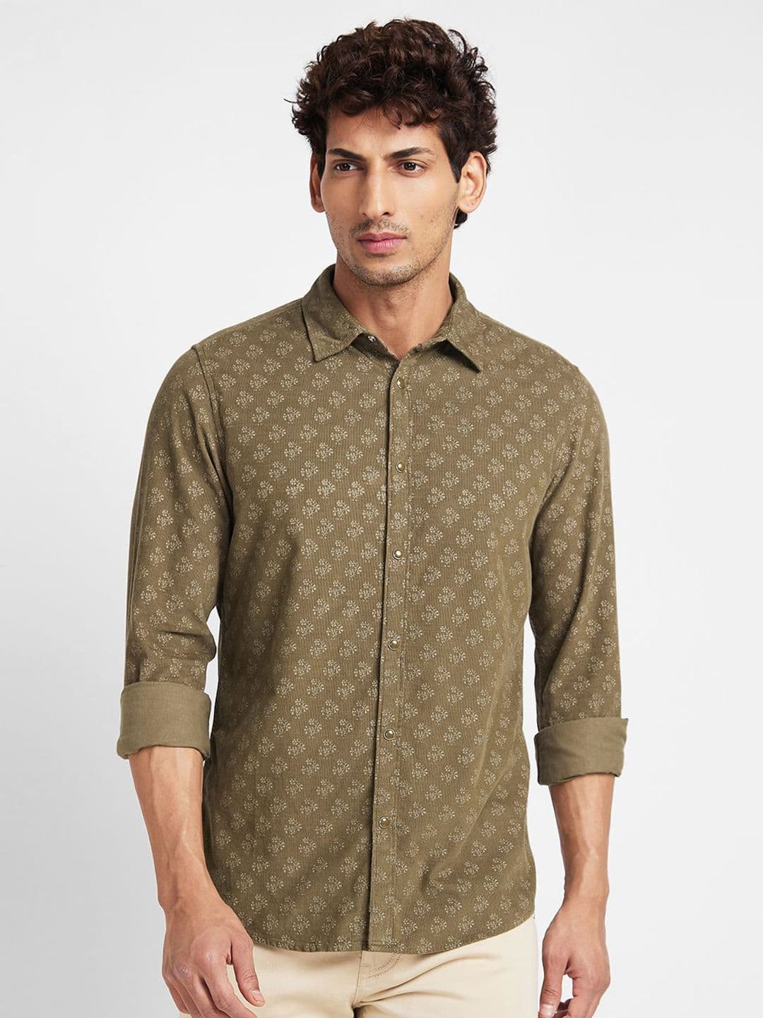 Being Human Men Pure Cotton Slim Fit Opaque Printed Casual Shirt - view 1