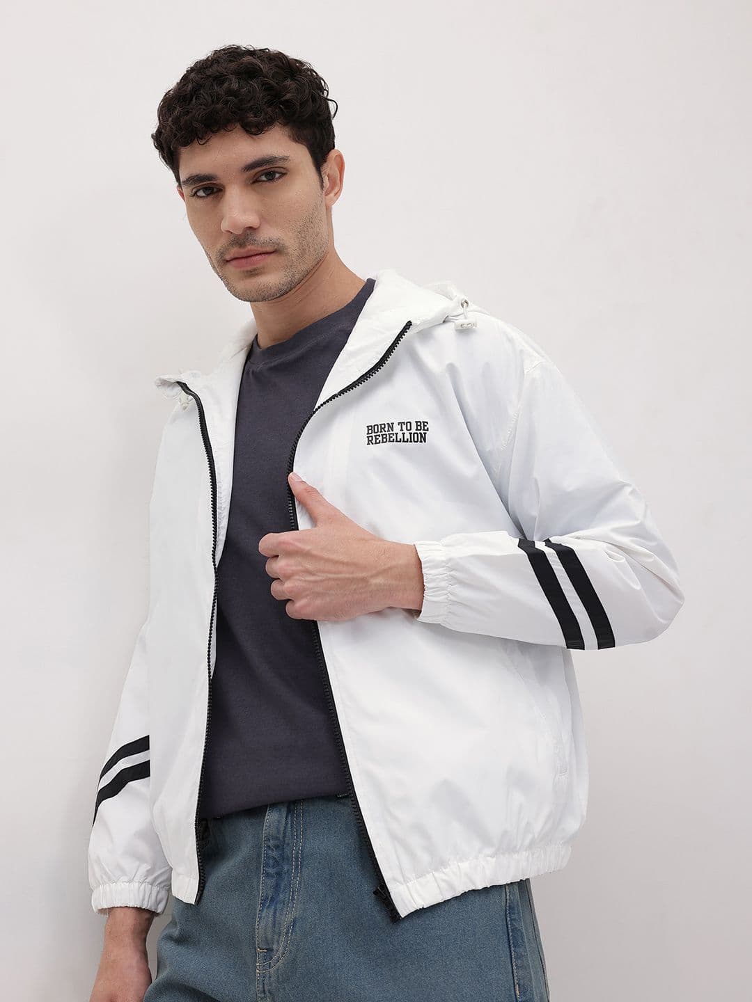 The Roadster Life Co. Typography Print Hooded Tailored Jacket - view 1