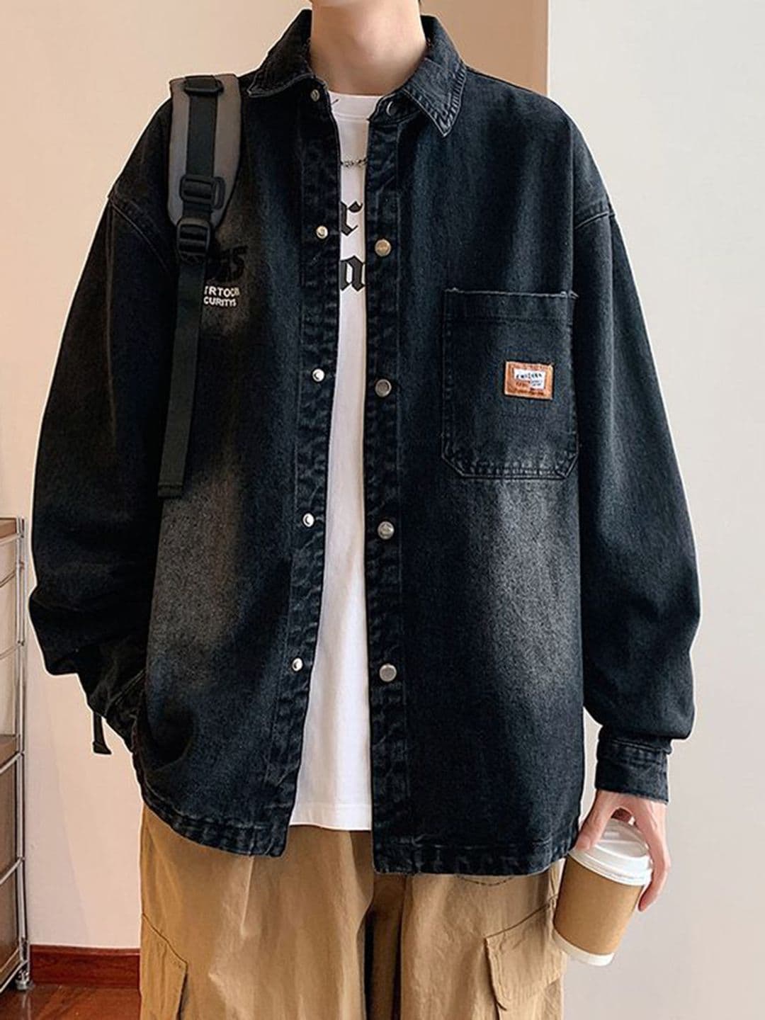 StyleCast x Revolte Men Casual Denim Jacket