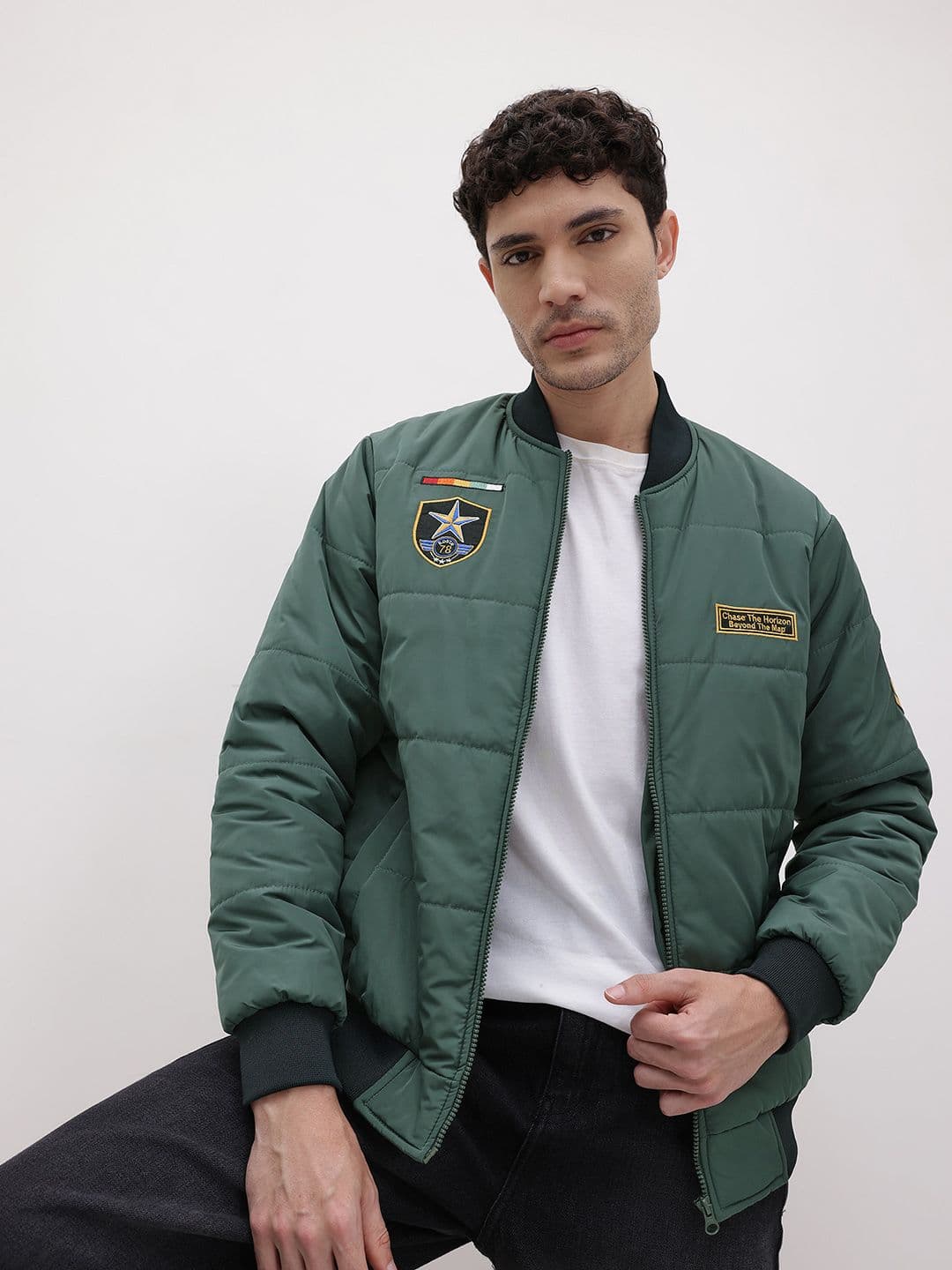 The Roadster Life Co. Applique Detail Bomber Jacket - view 1