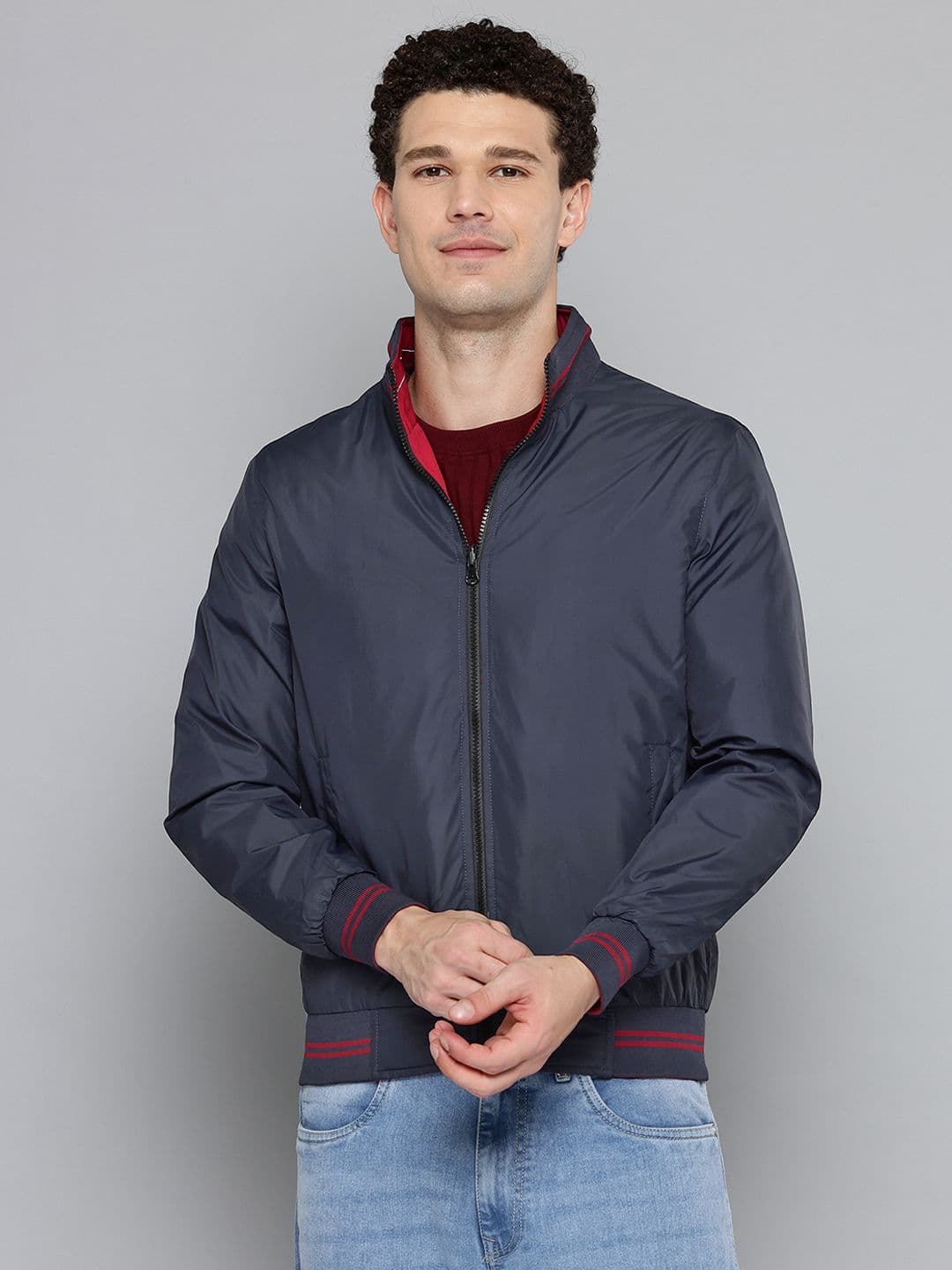 Fort Collins Geometric Reversible Bomber Jacket - view 1