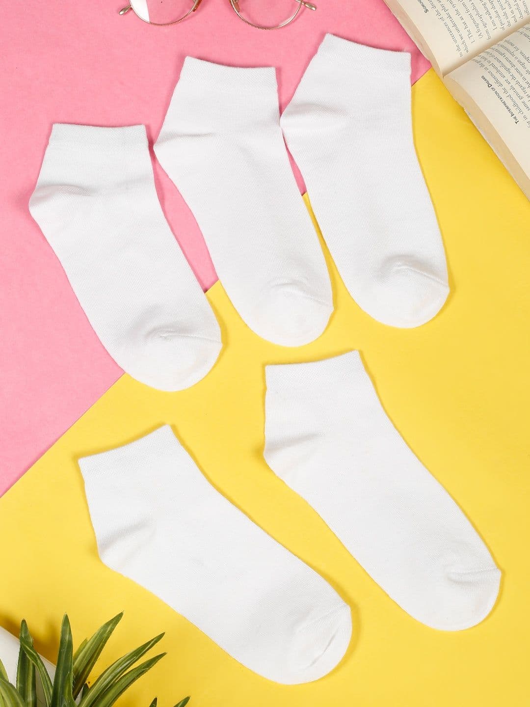 Teakwood Leathers Men Pack Of 5 Pure Cotton Ankle Length Socks - view 1