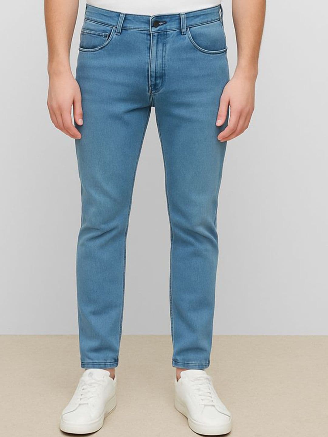 HIRRUX Men Comfort Regular Fit Mid-Rise Clean Look Cotton Stretchable Jeans - view 1
