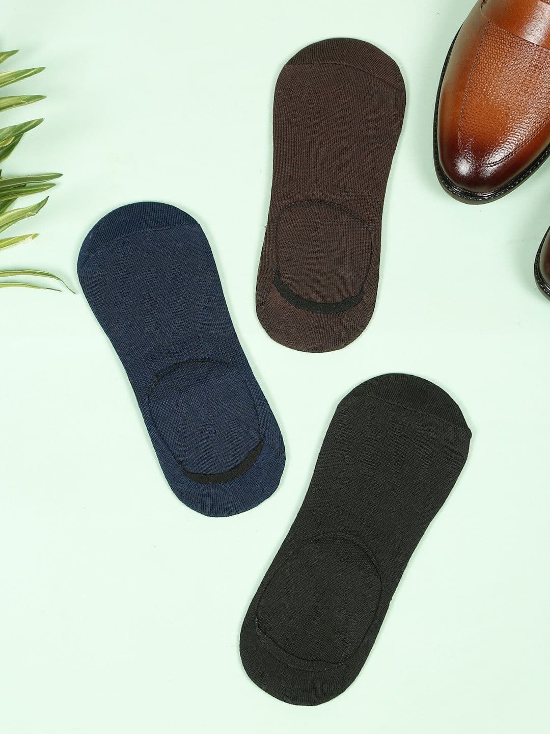 Teakwood Leathers Men Pack Of 3 Pure Cotton Shoe Liner Socks - view 1