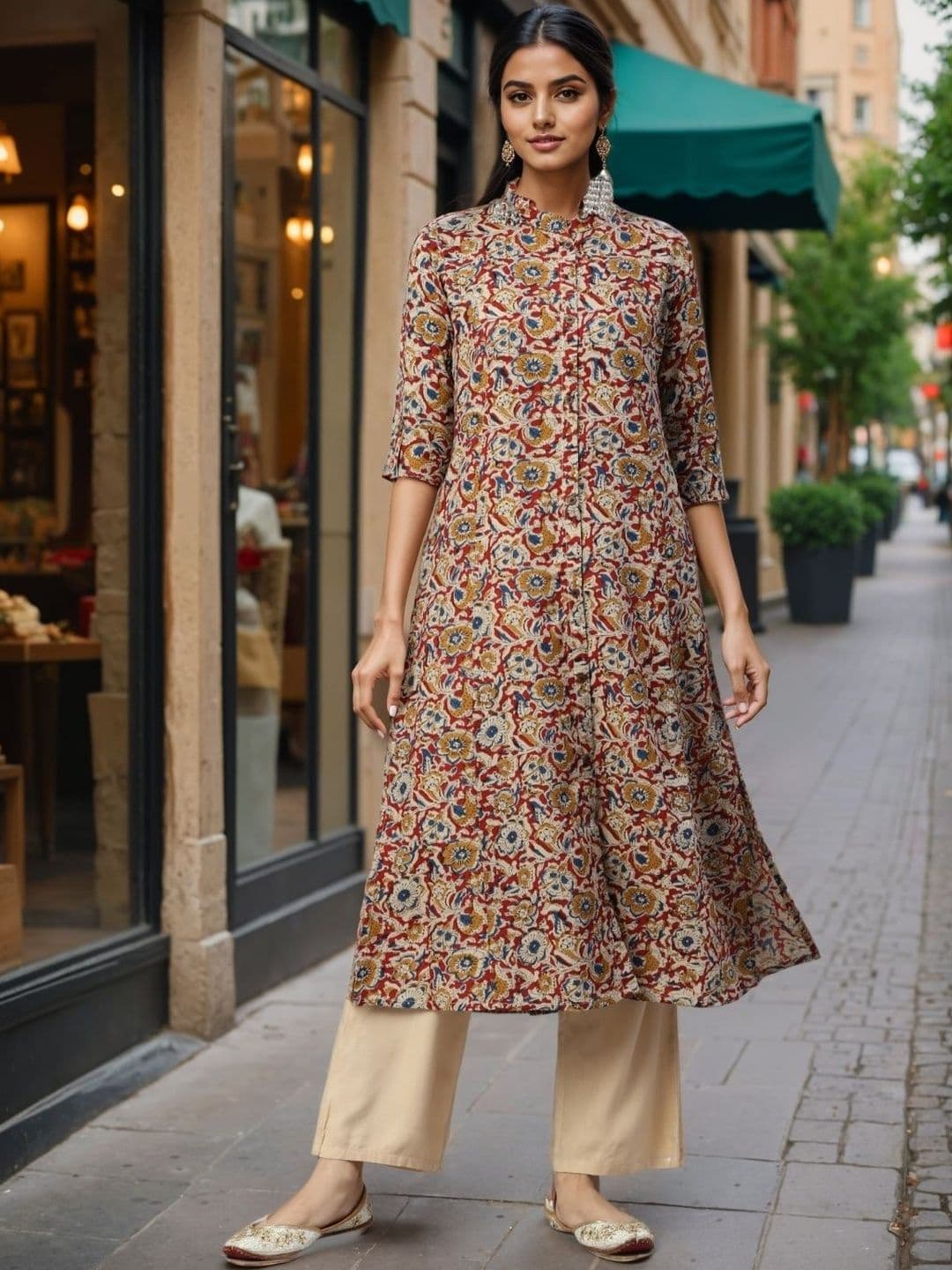 SZN Women Floral Printed Floral Anarkali Kurta - view 1