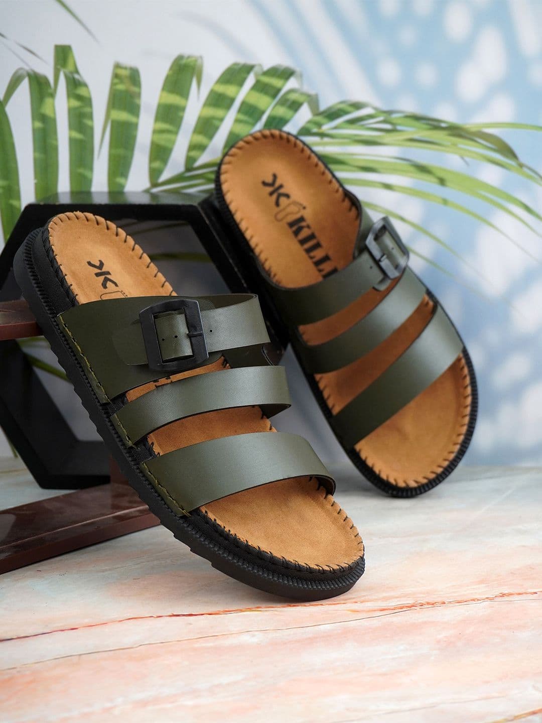 Killer Men Leather Comfort Sandals - view 1