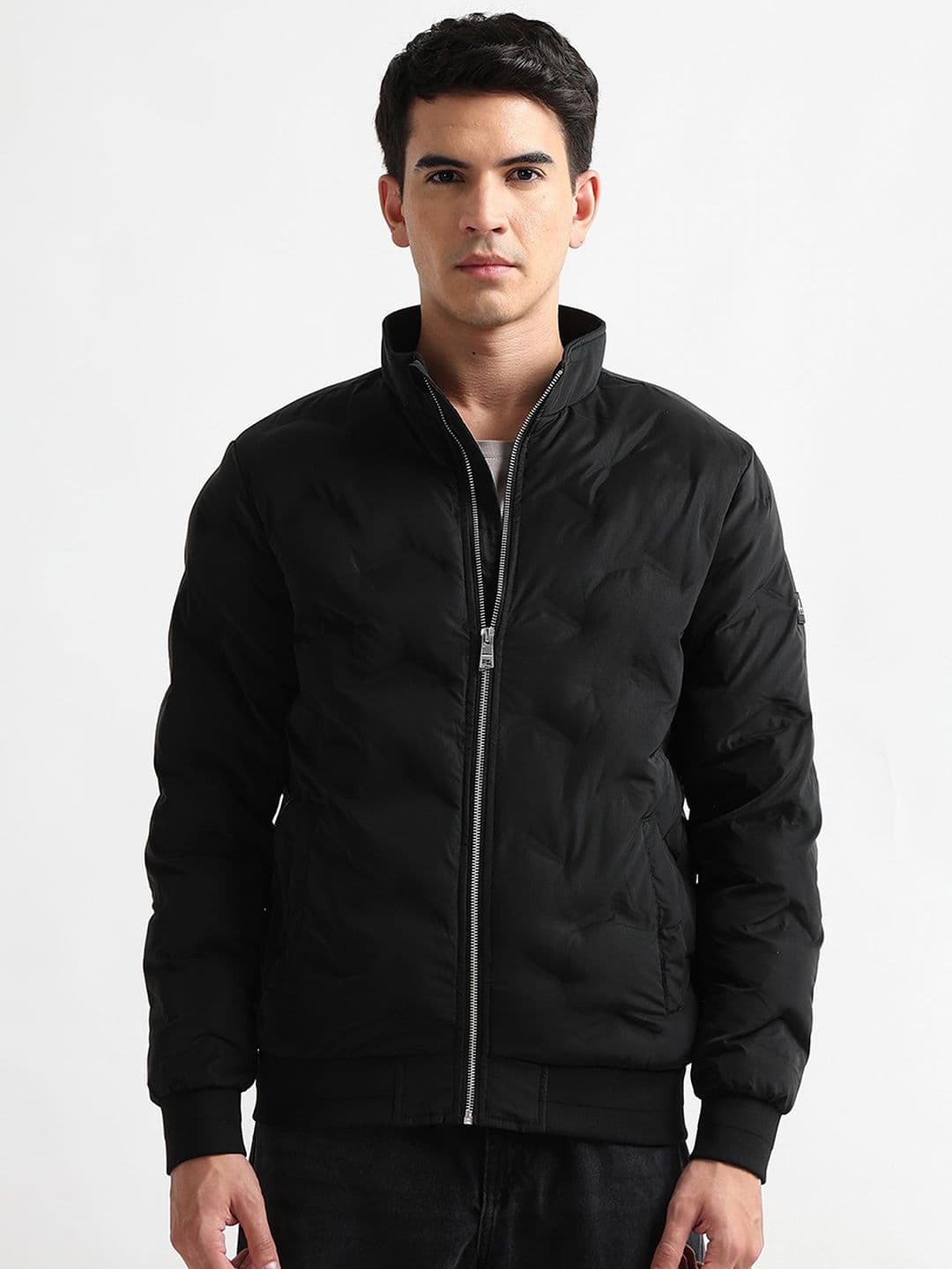 Arrow Sport Men Mock Collar Solid Puffer Jacket - view 1