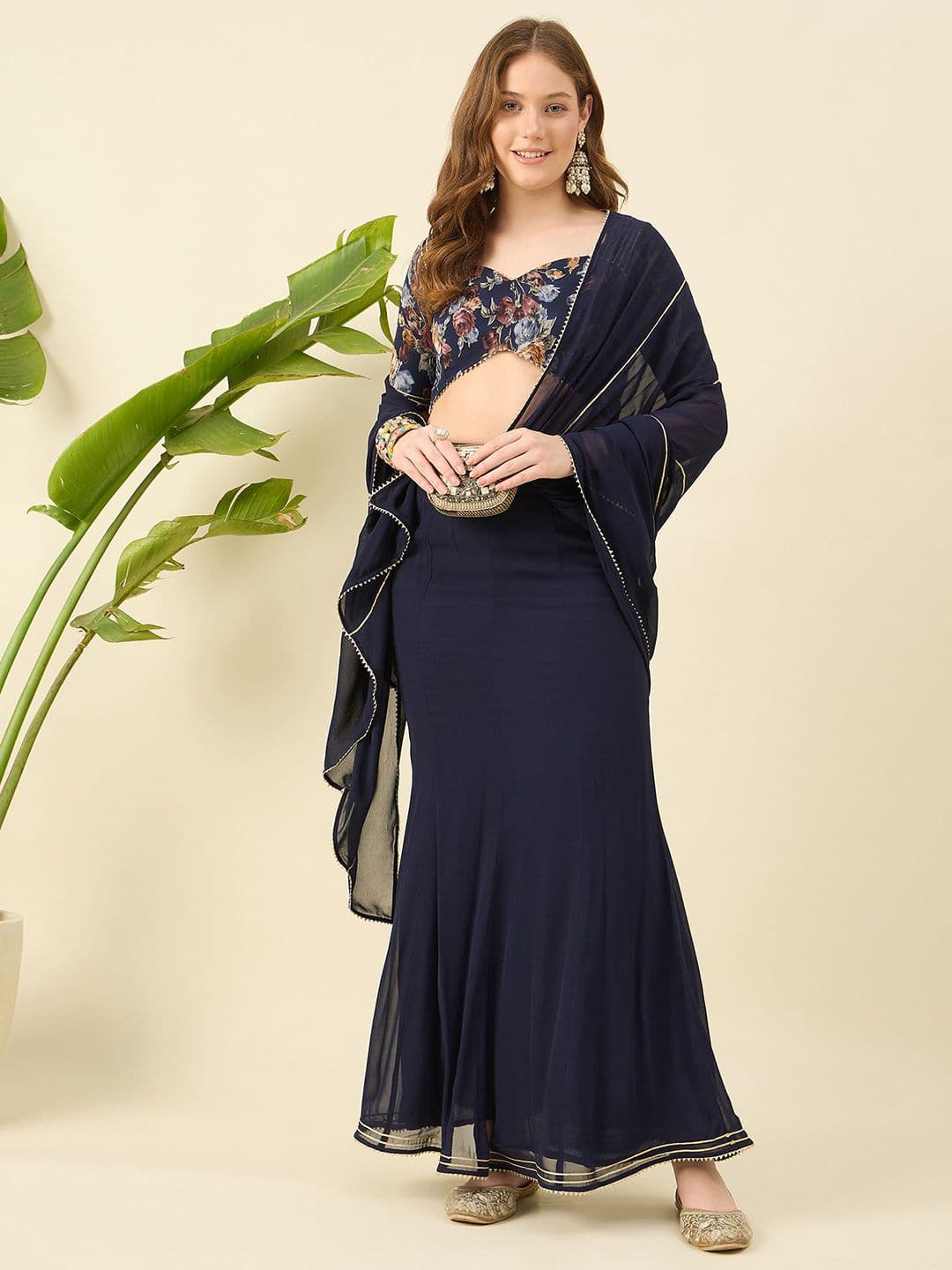 Aritri Printed Ready to Wear Lehenga & Blouse With Dupatta - view 1