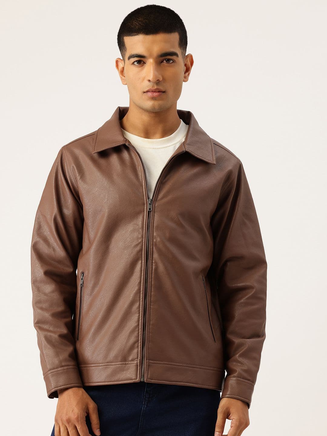 Okane Faux Leather Trim Tailored Jacket - view 1