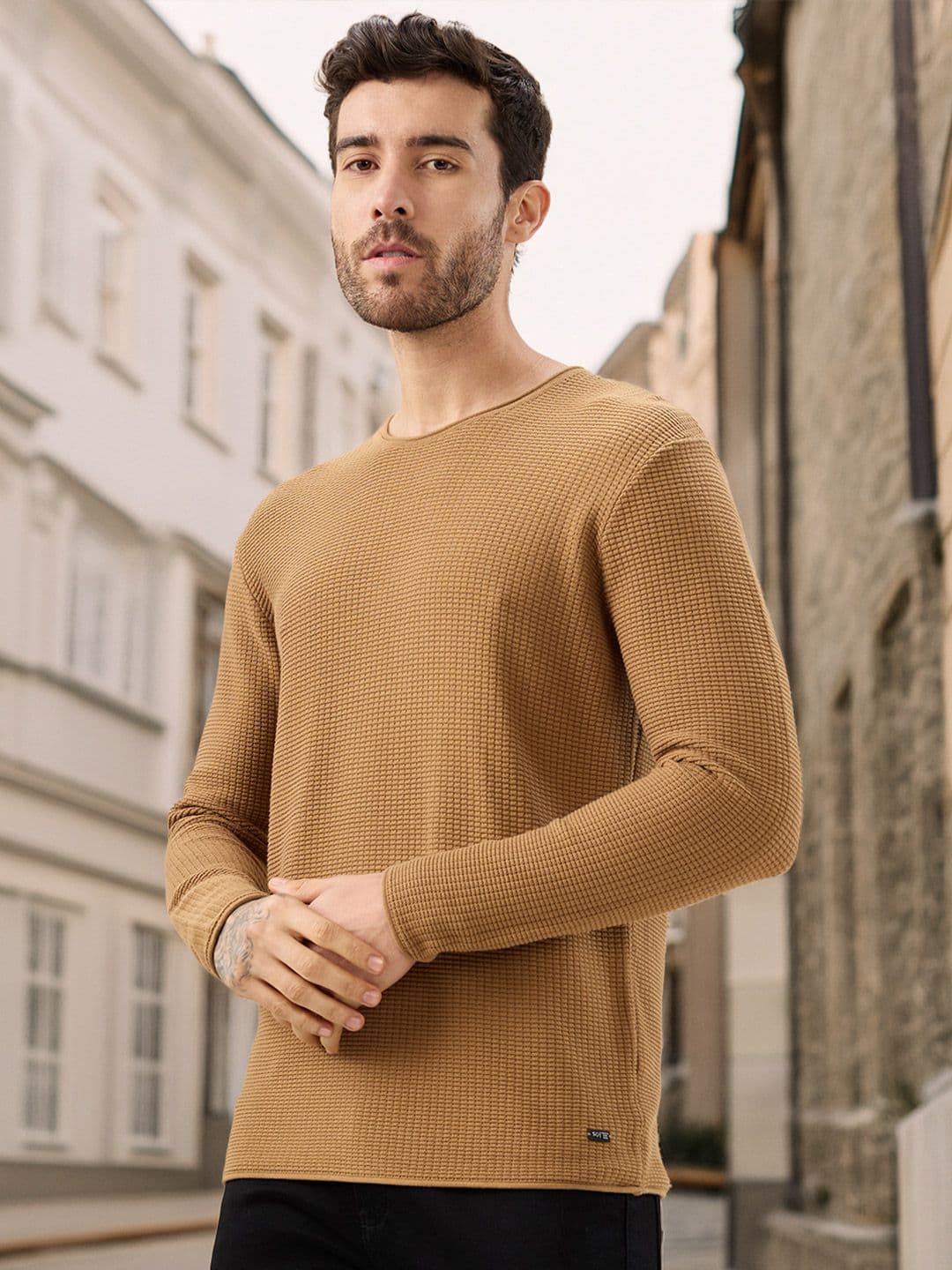 Status Quo Textured Pullover Sweater - view 1