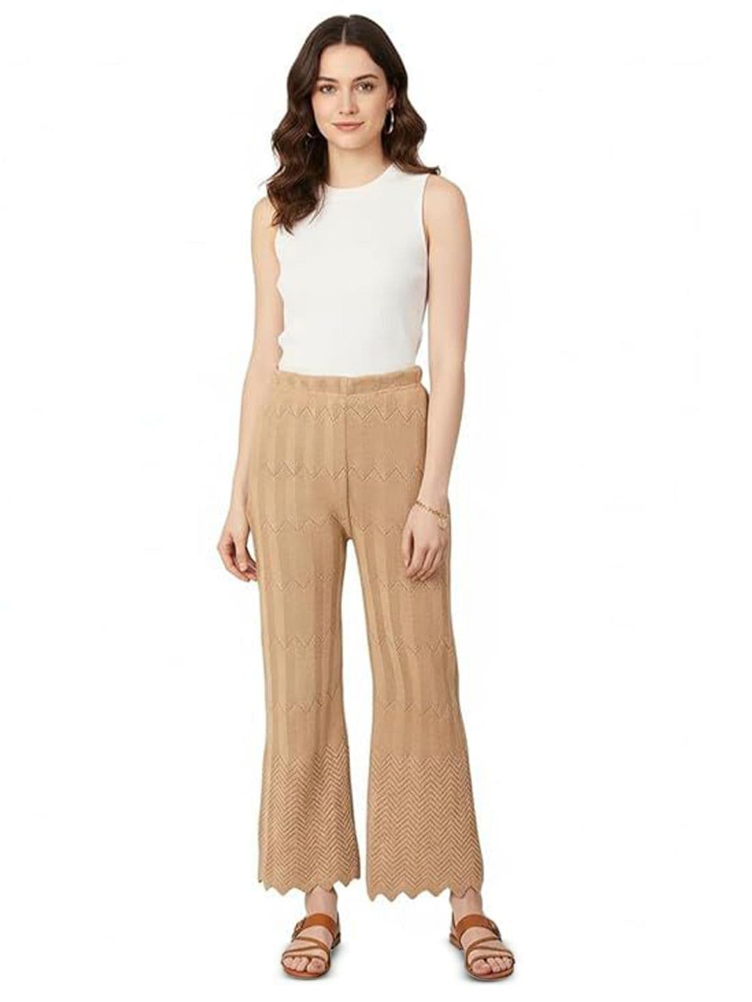 Thrifty Thread Women Knitted Ethnic Palazzos - view 1
