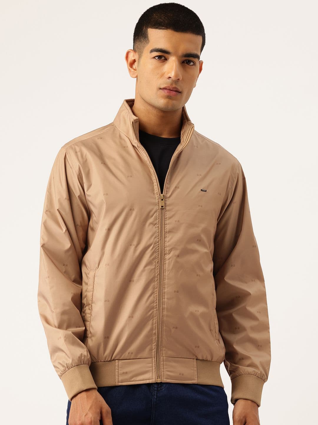 Okane Men Mock Collar Bomber Jacket - view 1