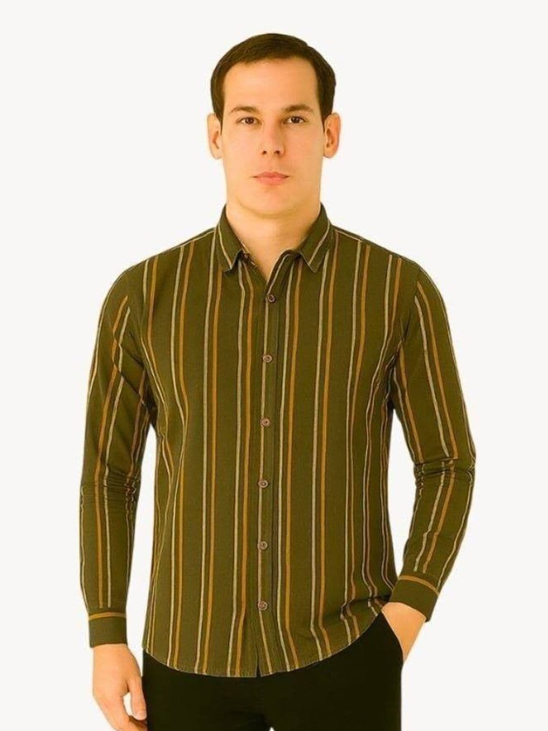 Pepe Jeans Vertical Striped Long Sleeves Cotton Shirt - view 1
