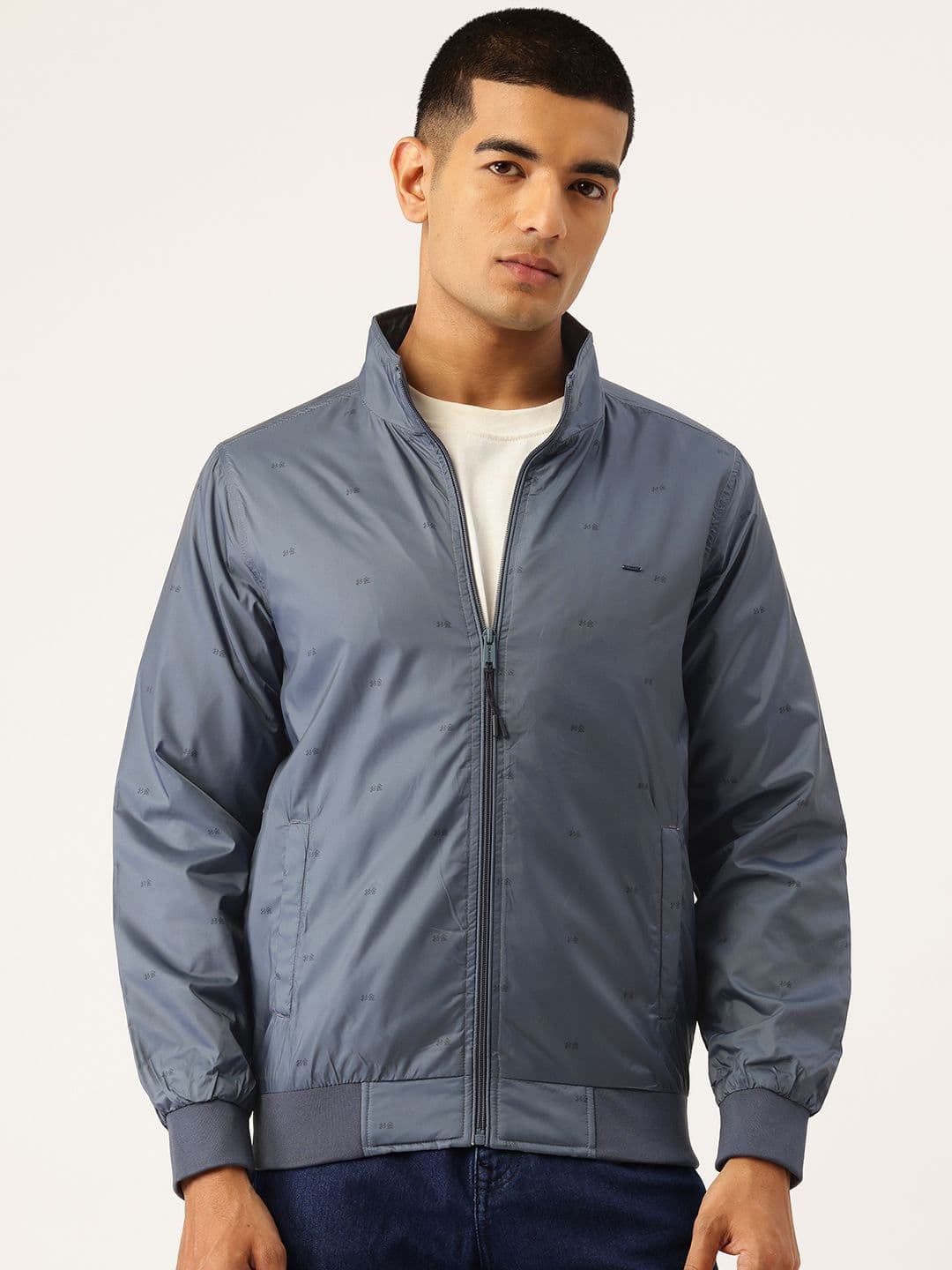 Okane Men Mock Collar Tailored Jacket - view 1
