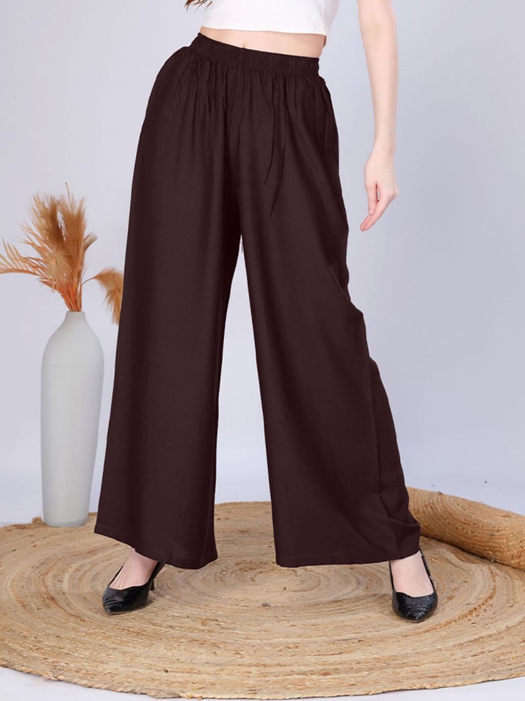 Vivika Women Flared Fit Palazzos With Pocket - view 1