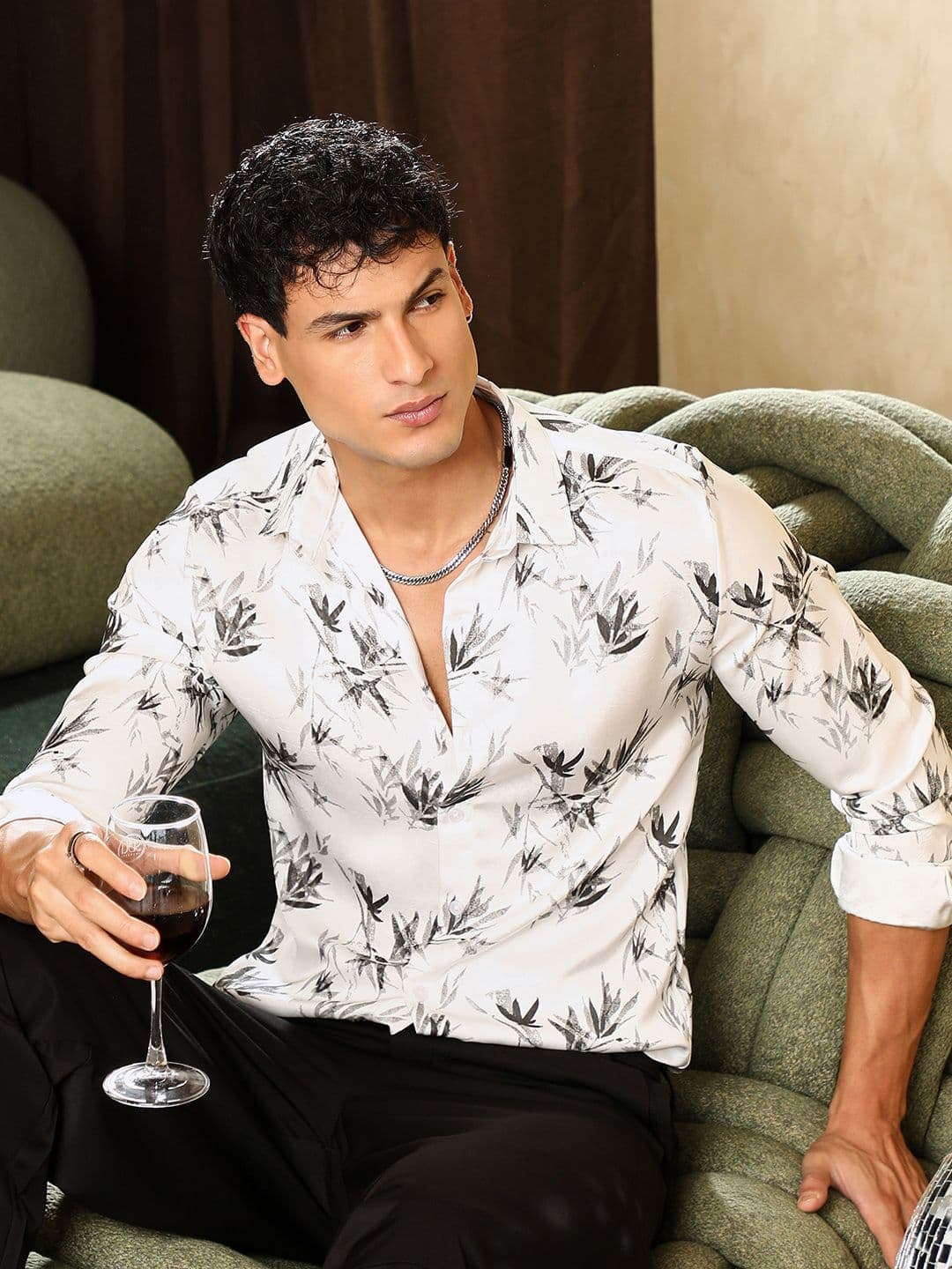 CAHOOT Floral Printed Comfort Satin Casual Shirt - view 1
