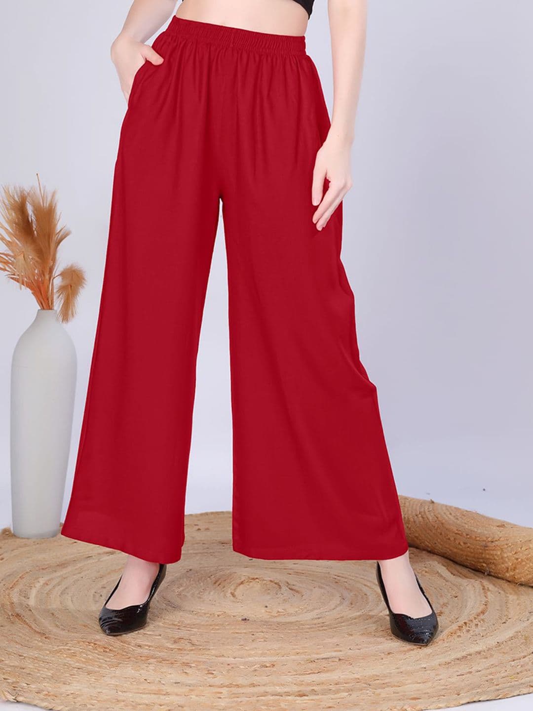 Vivika Women Flared Fit Palazzos With Pocket - view 1