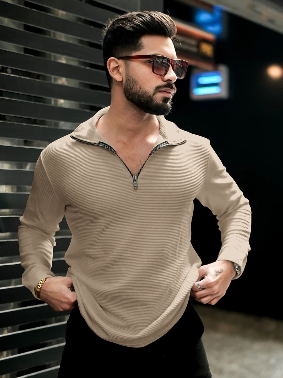 HOODLER Polo Collar Pure Cotton T-shirt - view 1