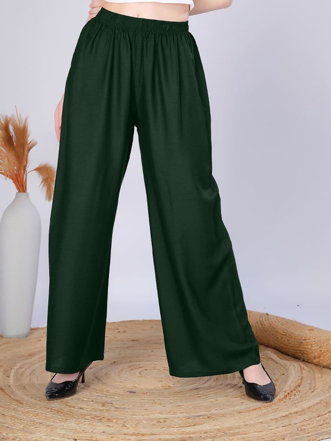 Vivika Women Flared Fit Palazzos With Pocket - view 1