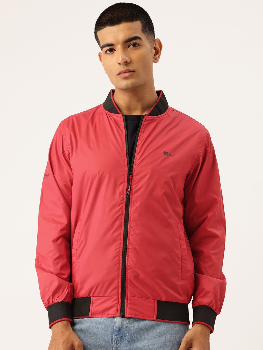 Okane Stand Collar Bomber Jacket - view 1