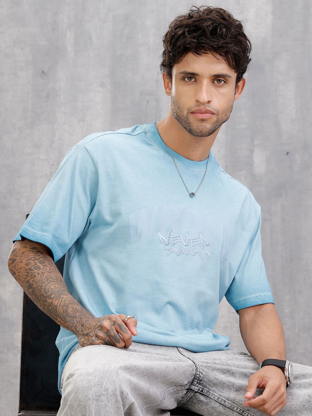 WROGN Men Typography Round Neck Short Sleeve Relaxed T-shirt - view 1