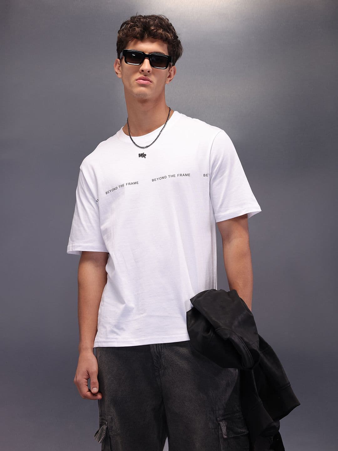 WROGN Men Typography Printed Round Neck Short Sleeves T-shirt - view 1