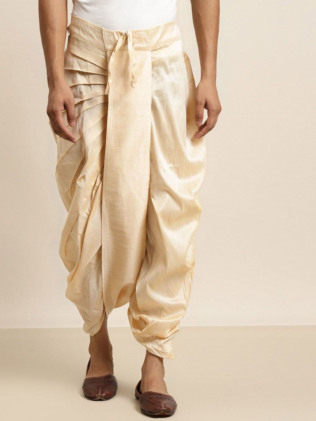 FANZI Men Silk Dhoti Pants - view 1