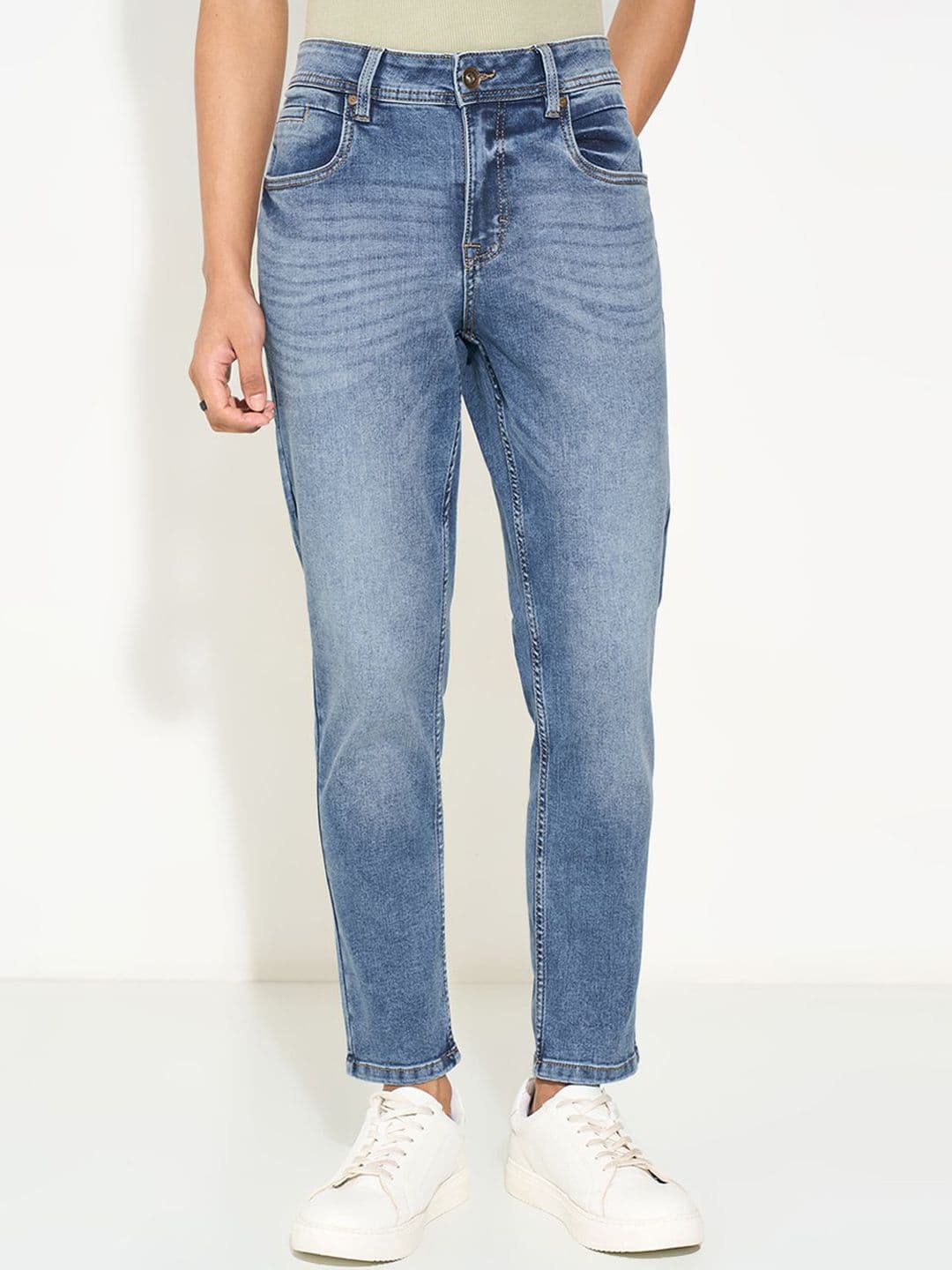 SF JEANS by Pantaloons Men Slim Fit Mid-Rise Light Fade Jeans - view 1