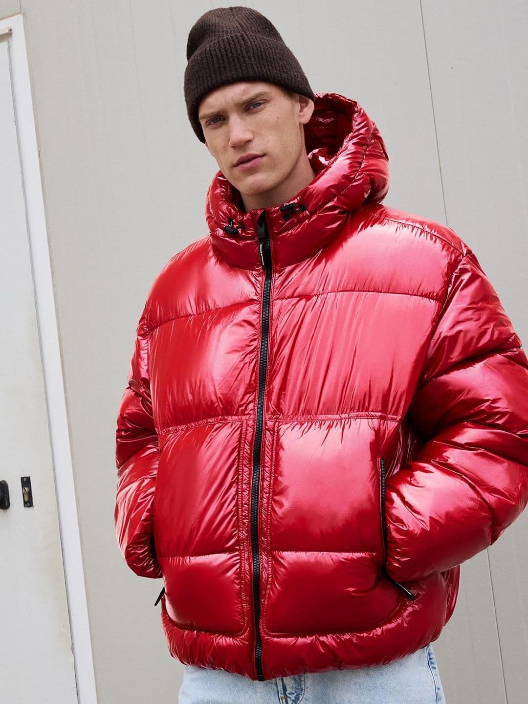 Bershka Hooded puffer jacket - view 1