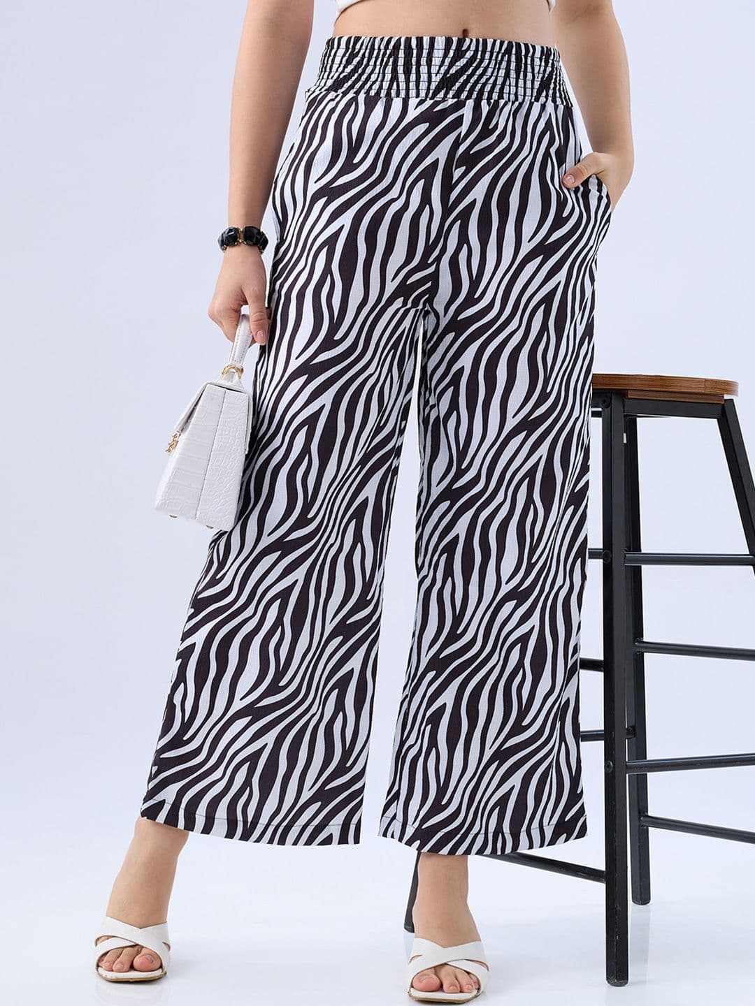 Mystere Paris Women Printed Wide Leg Palazzos - view 1