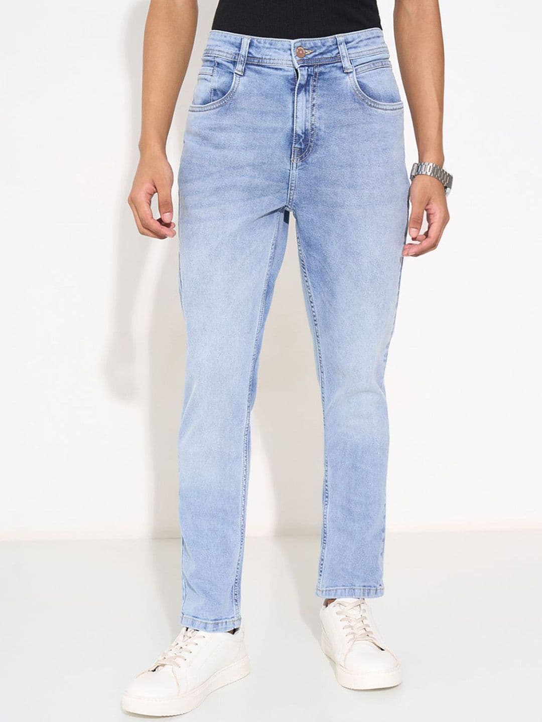 SF JEANS by Pantaloons Men Slim Fit Mid-Rise Light Fade Jeans - view 1