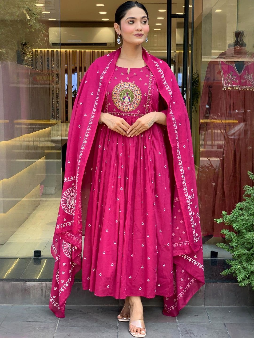 JAINICA Women Embroidered Regular Thread Work Kurta with Trousers & Dupatta - view 1