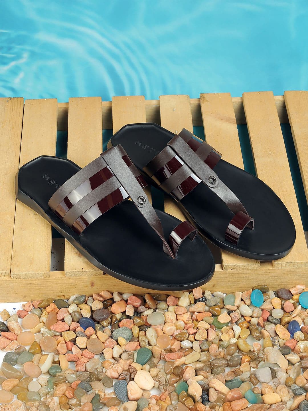 Metro Men Leather Comfort Sandals - view 1