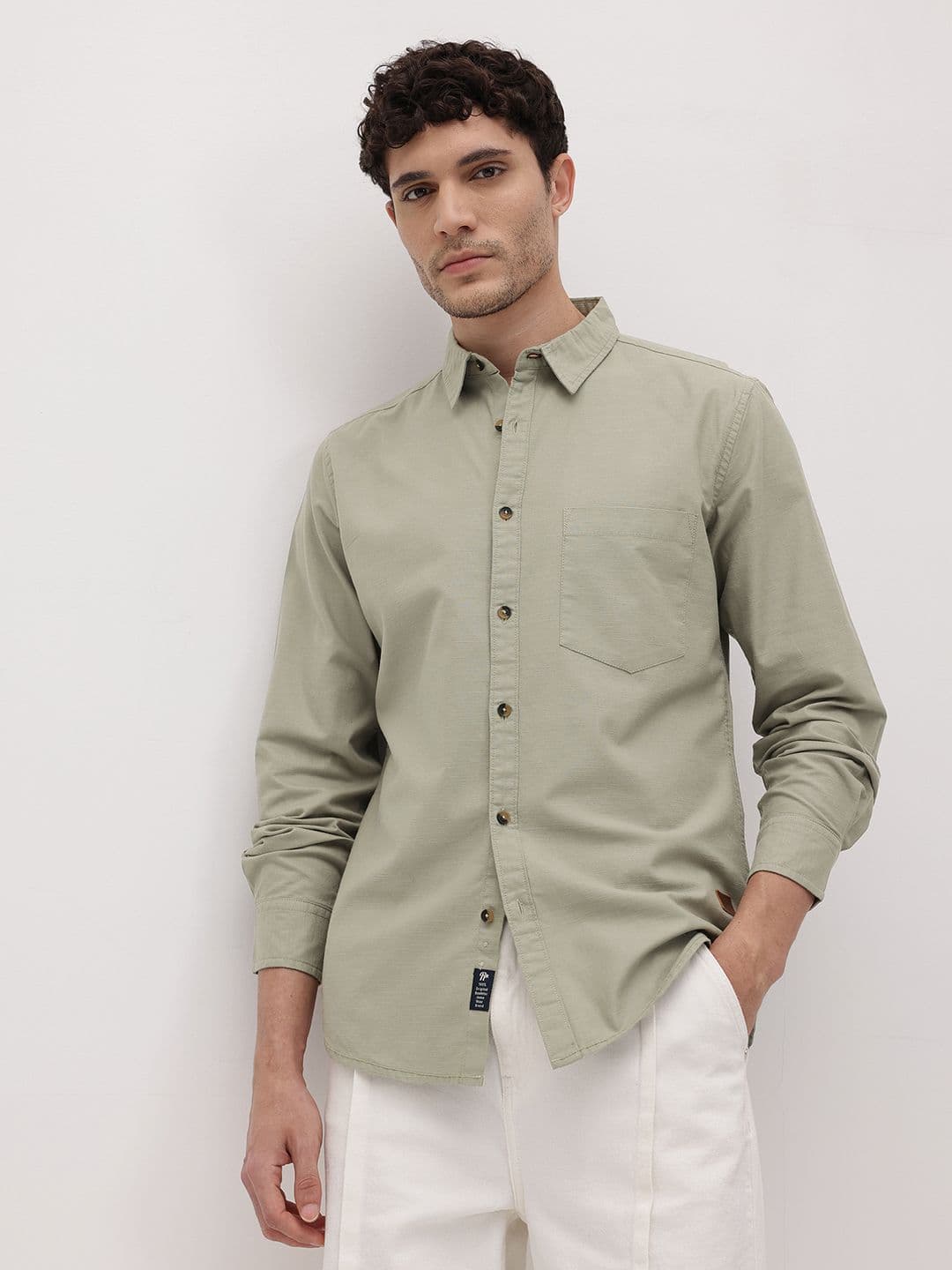 The Roadster Life Co. Spread Collar Pure Cotton Shirt - view 1