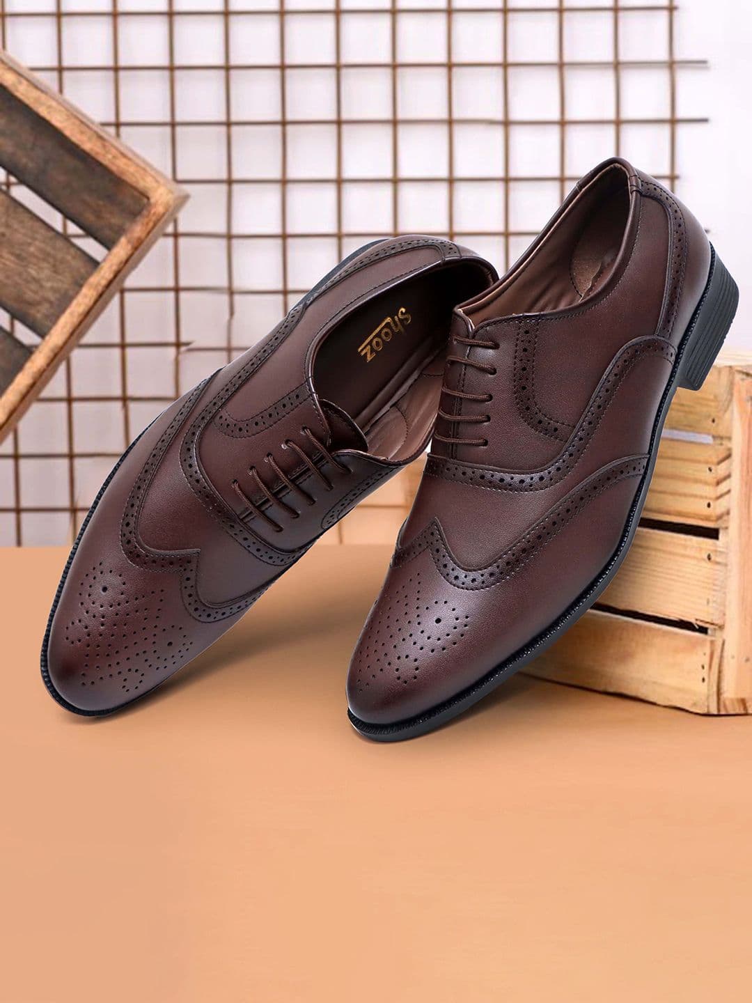 Shooz Men Lace-Ups Solid Formal Brogues - view 1