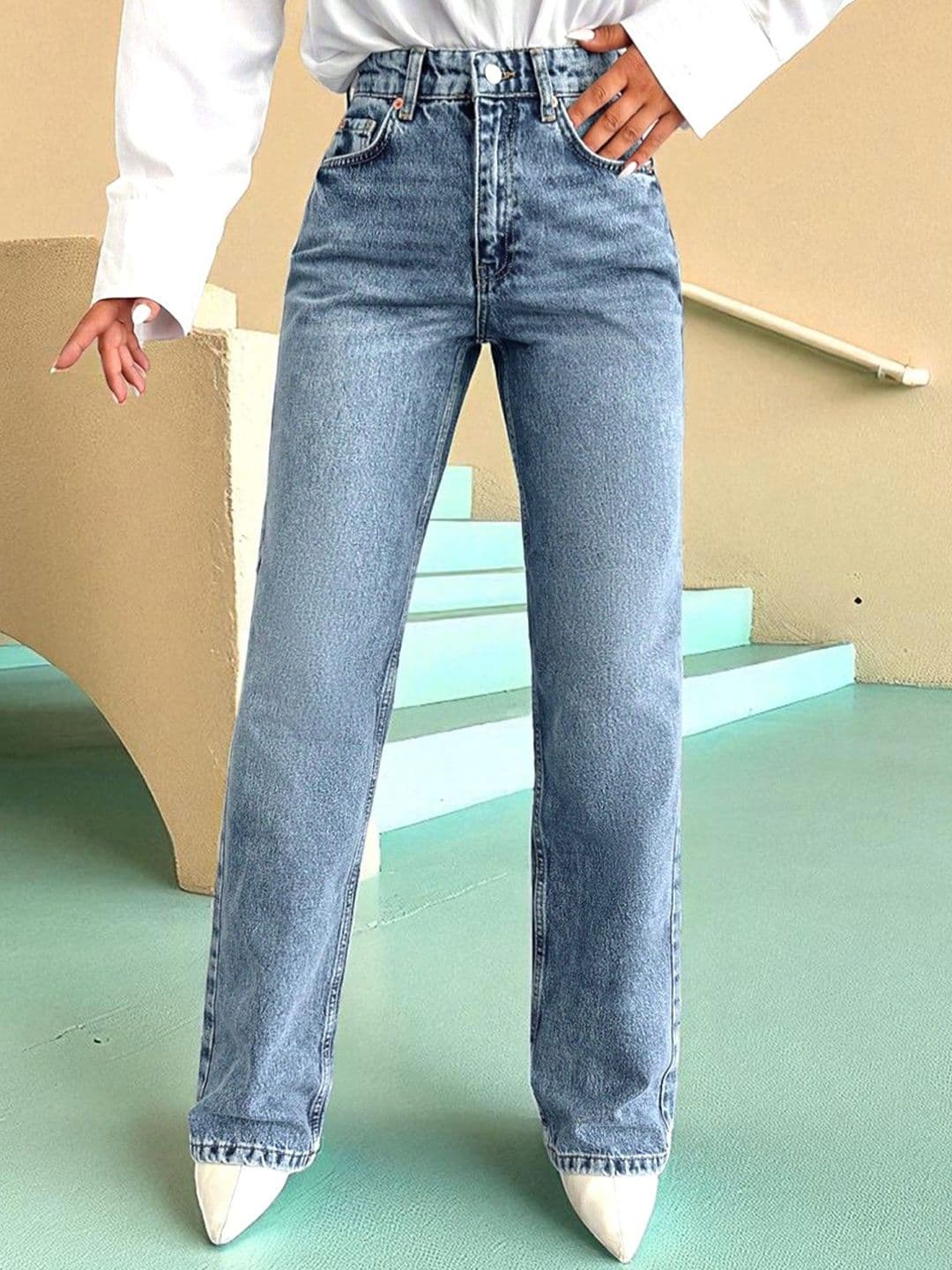 Glossia Women Comfort Straight Fit High-Rise Jeans - view 1
