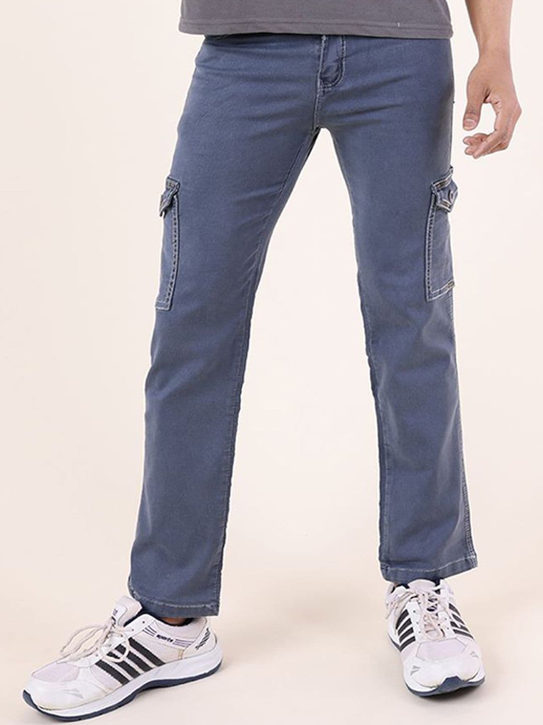DAZORA Men Straight Fit Mid-Rise Cargo Jeans - view 1
