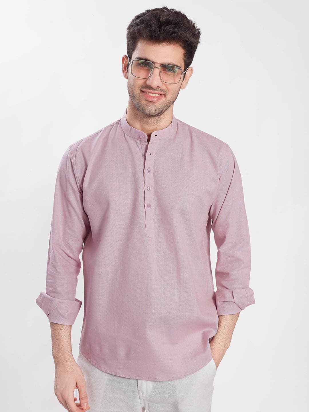 DIVISIVE Men Full Sleeves Cotton Short Kurta - view 1