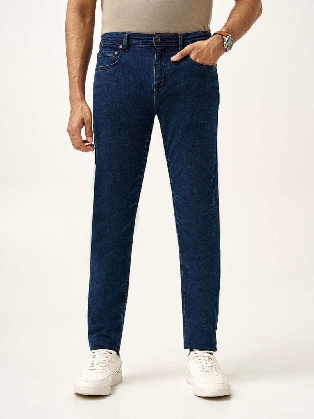 The Pant Project Men Indigo Blue Slim Fit Stretchable Cotton Jeans - view 1