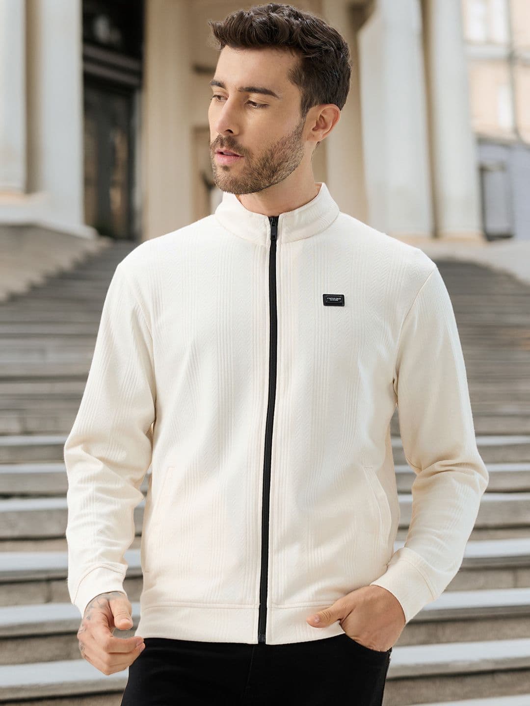 Status Quo Men Textured Sweatshirt - view 1