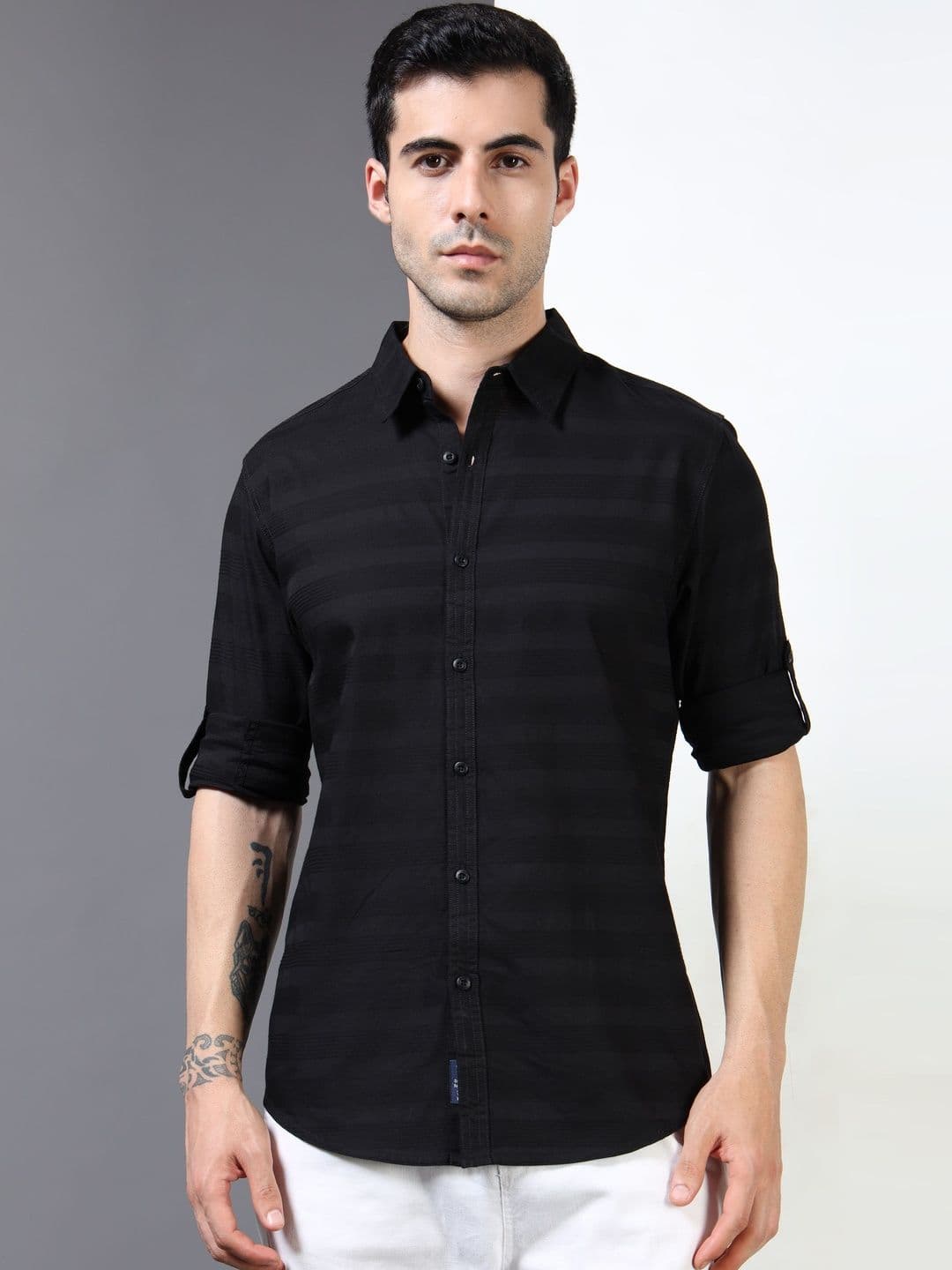 Roadster Men Horizontal Stripes Striped Casual Shirt - view 1