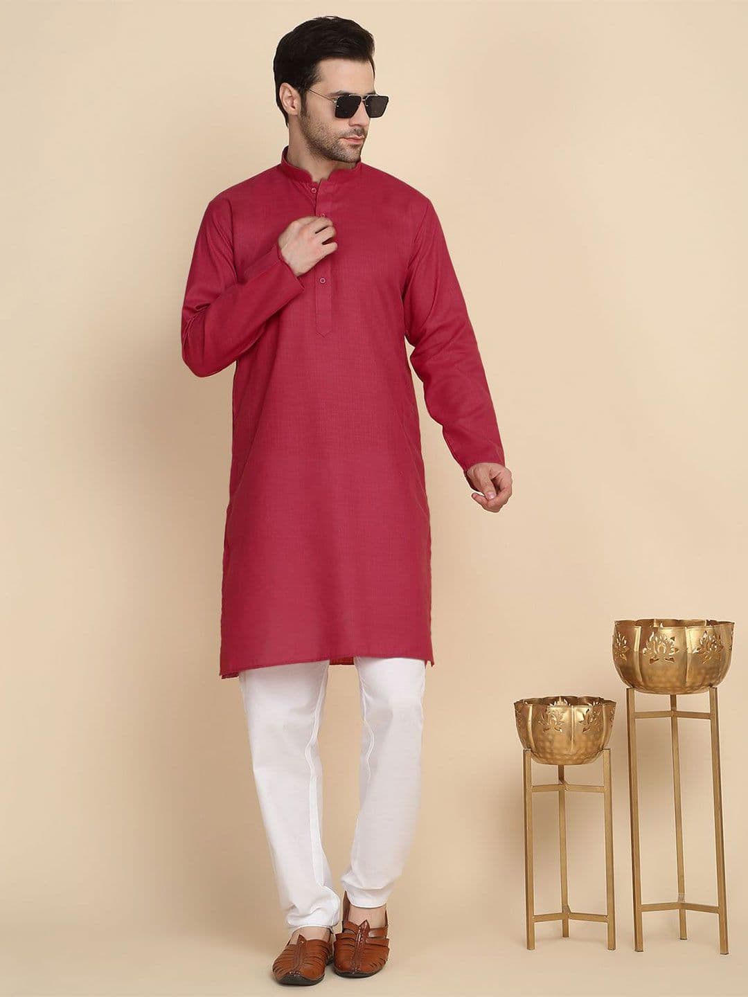 KRAFT INDIA Mandarin Collar Straight Kurta - view 1