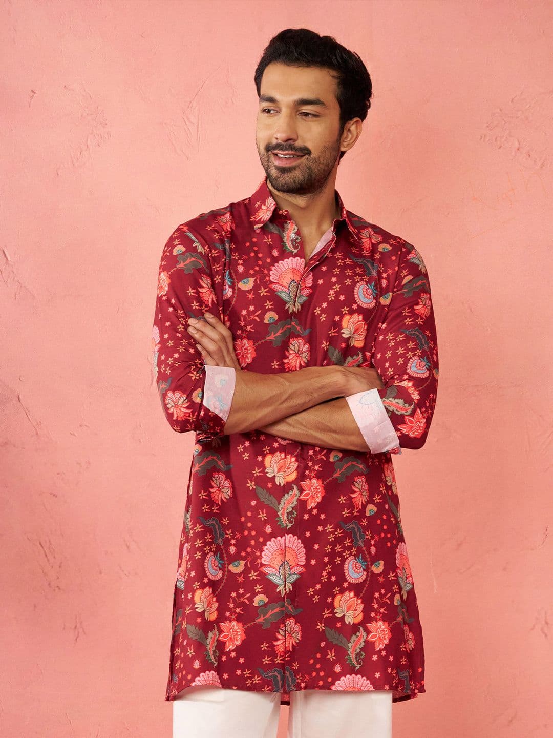 VASTRAMAY Men Ethnic Motifs Printed Kurta - view 1