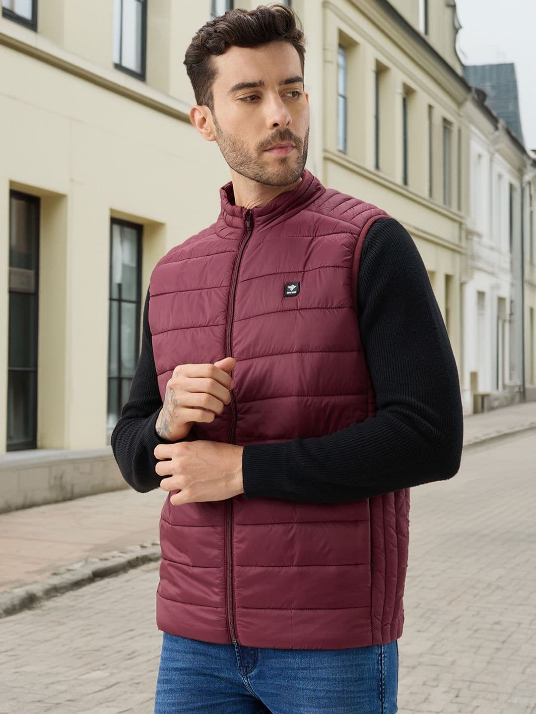 Status Quo Brand Logo Lightweight Padded Jacket - view 1