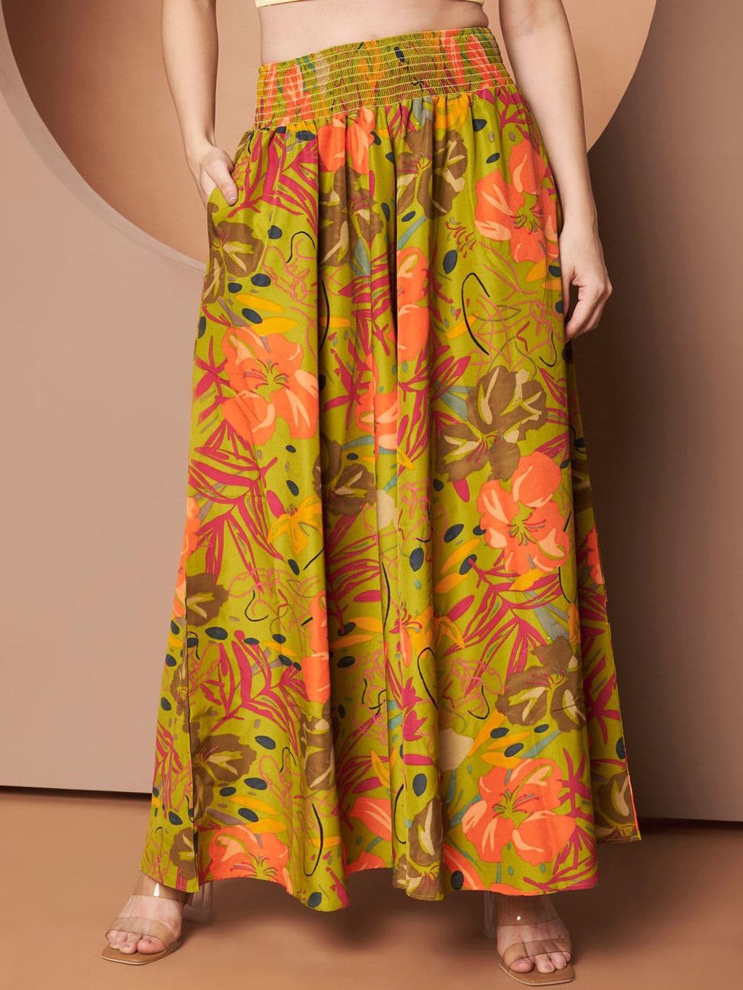 ZWERLON Women Ethnic Motifs Printed Flared Palazzos - view 1