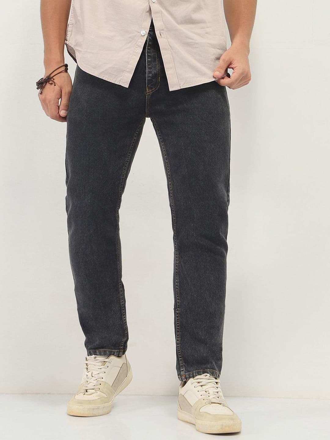 Urbano Fashion Men Slim Fit Mid-Rise Heavy Fade Stretchable Jeans - view 1