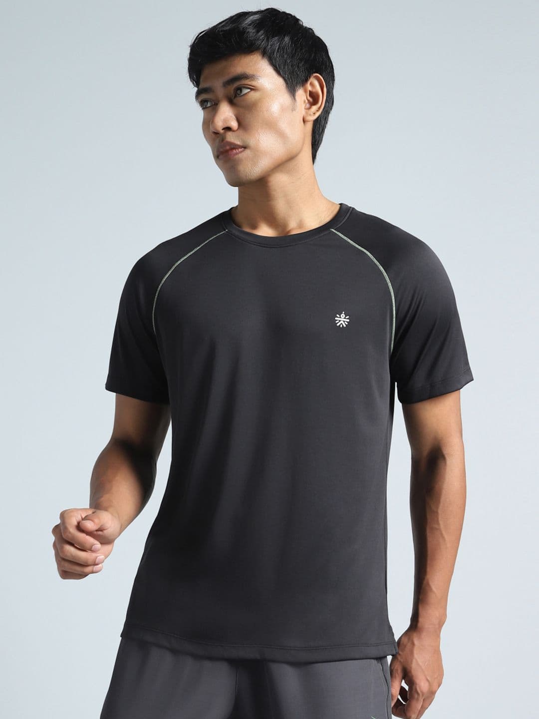 CULT Men Black All Day Active Recycled Poly Performance T-shirt - view 1