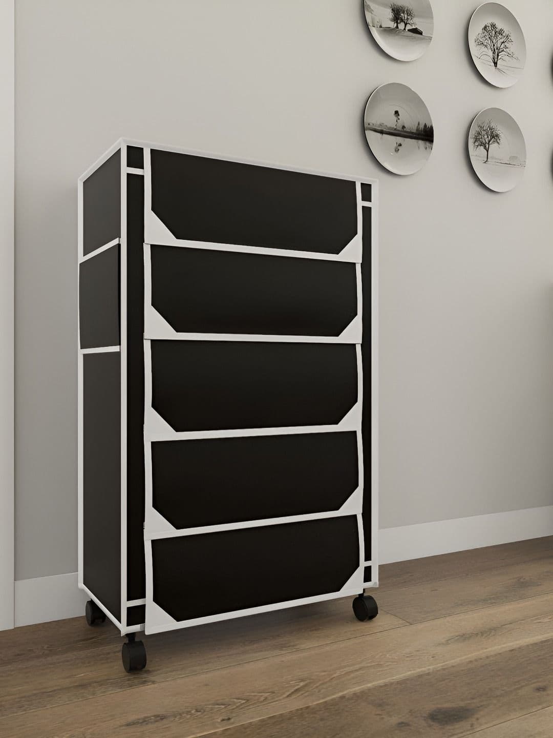 Fabura Unisex 5-Layers Shoe Rack With Wheels - view 1