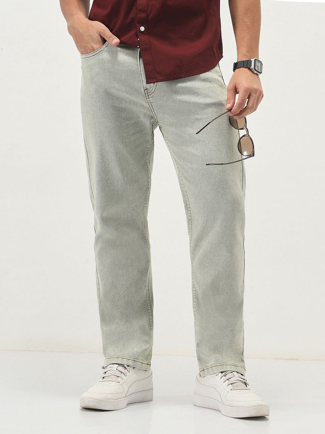 Urbano Fashion Men Straight Fit Heavy Washed Jeans Stretchable - view 1