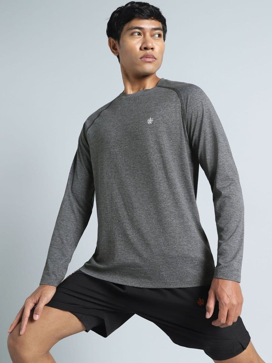 CULT Men Dark Grey Active Day COMFORtech Full Sleeve T-shirt - view 1